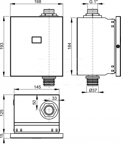 Alcaplast ASP3-KB Automata WC öblítő, fém, 6 V (elemes)