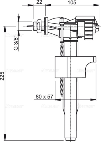 Alcaplast A16P-3/8