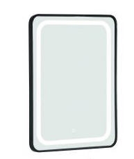 Sanotechnik SOHO 60x80 cm Tükör LED világítással, fekete kerettel ZI300