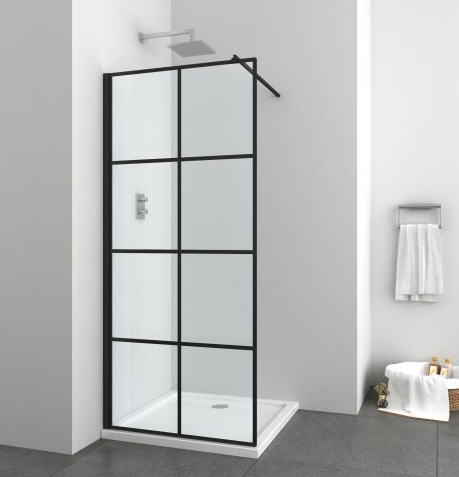 Sanotechnik ELITE BLACK 90 cm-es Zuhanyfal EN9006B