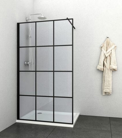 Sanotechnik ELITE BLACK 120 cm-es Zuhanyfal EN1206B