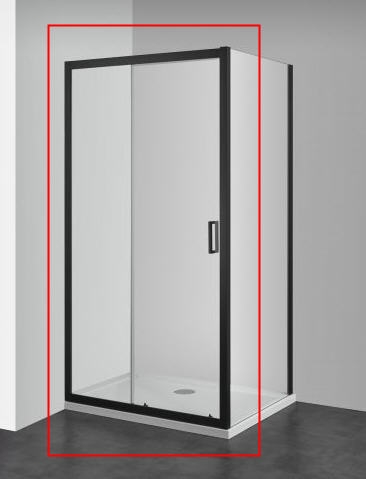 Sanotechnik ELITE BLACK tolóajtó, 100 cm S100B