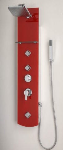 Sanotechnik ZANZIBAR zuhanypanel, piros üveg DG9039