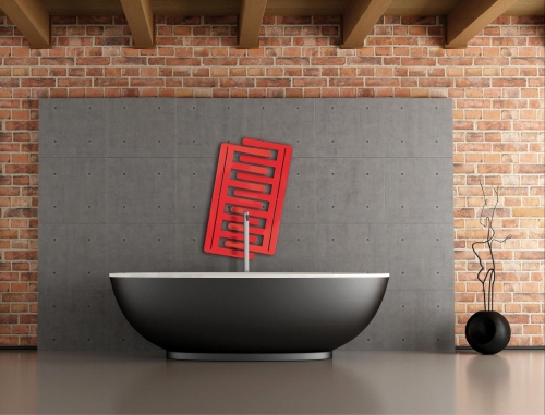 Radeco COMB 1 design fűrdőszobai csőradiátor (390 W,  860x480 mm)