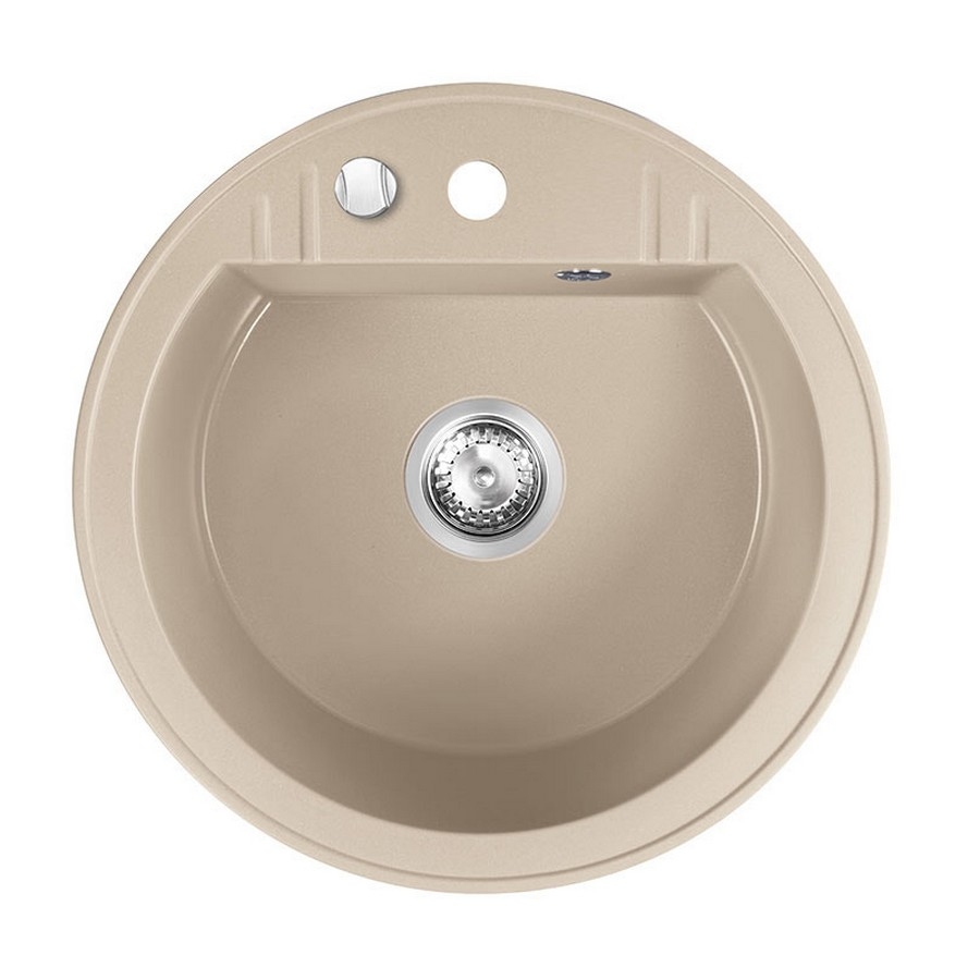 Ferro MEZZO II gránit mosogató 1-medencés, átm.51, homokszín DRGM1/51SA