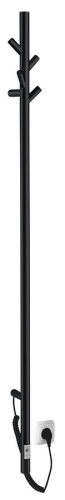 Sapho PASADOR Elektromos álló fürdőköppeny, törölköző szárító radiátor 150x1500mm, 30W, matt fekete ER175BT
