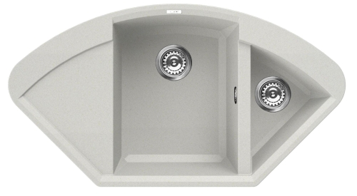 Elleci Easy CORNER sarok gránit mosogató, G52 Bianco Pietra LGYCOR52