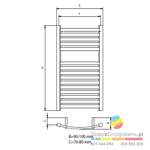 Radeco PEDRO 5 T CR design fűrdőszobai radiátor (539 W, króm, 1600x500 mm)