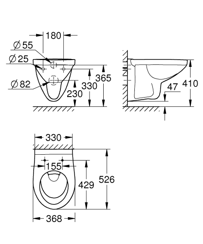 Grohe 38528001 szerelő elem kompletten nyomólappal, wc-vel, ülőkével SSB1N