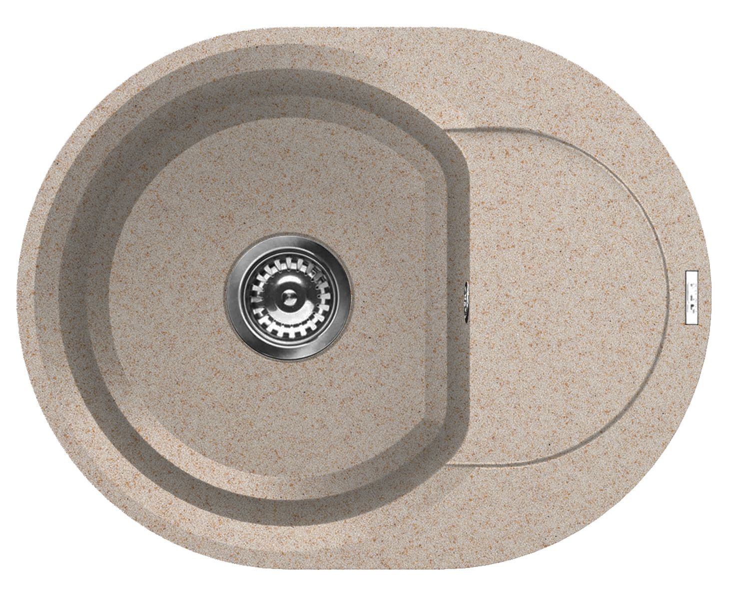 Elleci Easy ROUND 600 kerek medence csepegtetővel gránit mosogató, G51 Avena LGYR6051