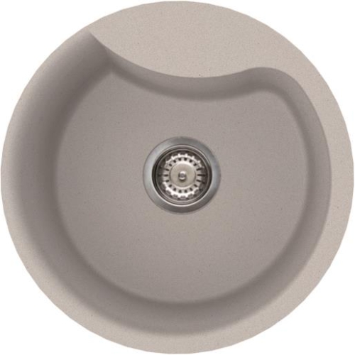 Elleci Ego ROUND kerek medencés gránit mosogató, M79 Aluminium LMEROU79