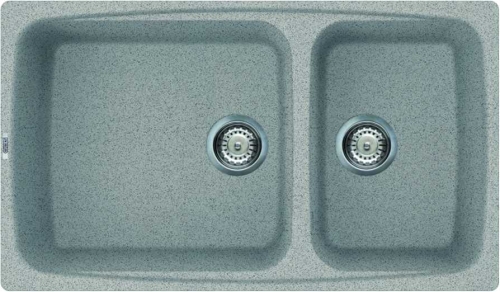 Elleci Fox 450 két medencés gránit mosogató G55 Grigio Pietra LGF45055
