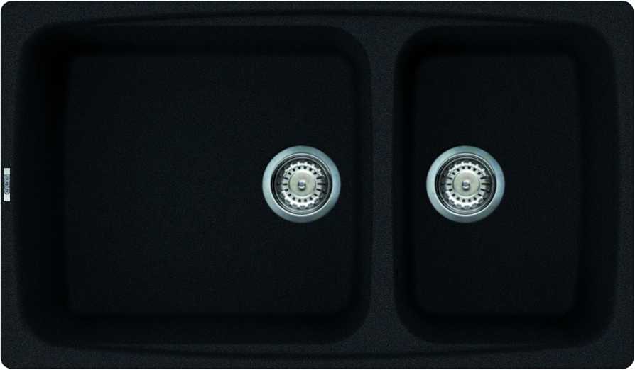 Elleci Fox 450 két medencés gránit mosogató, G59 Antracite LGF45059