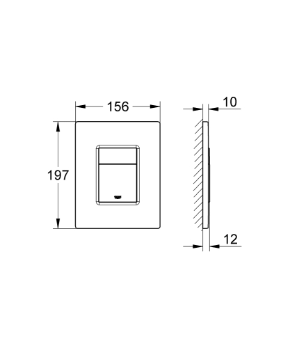 Grohe 38528001 szerelő elem kompletten nyomólappal, wc-vel, ülőkével SSB2N