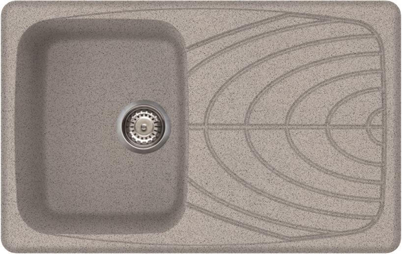 Elleci Master 300 egy medence csepegtetővel gránit mosogató, G55 Grigio Pietra LGM30055