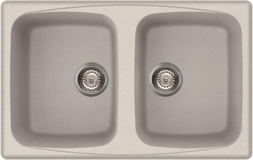 Elleci Master 350 két medencés gránit mosogató, Bianco Pietra LGM35052