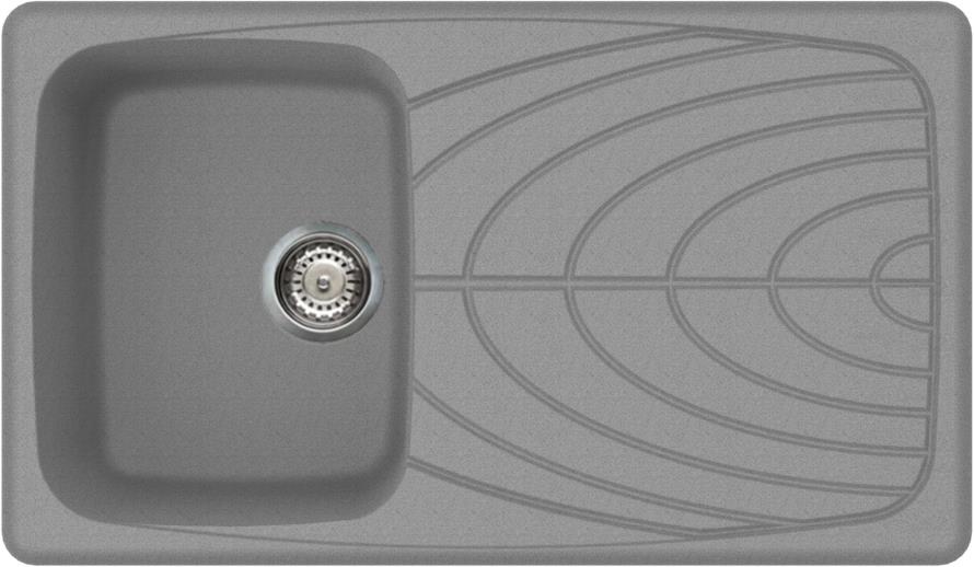 Elleci Master 400 egy medence csepegtetővel gránit mosogató, M73 Titanium LMM40073