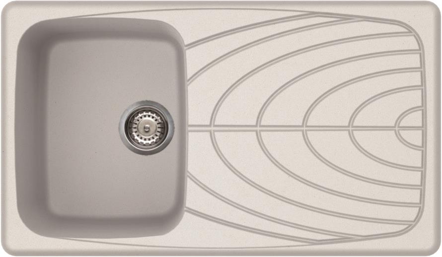 Elleci Master 400 egy medence csepegtetővel gránit mosogató, G68 Bianco LGM40068