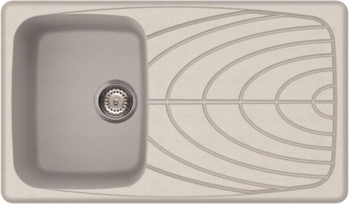 Elleci Master 400 egy medence csepegtetővel gránit mosogató, G52 Bianco Pietra LGM40052