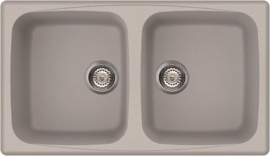 Elleci Master 450 két medencés gránit mosogató, M79 Aluminium LMM45079