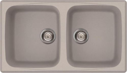 Elleci Master 450 két medencés gránit mosogató, M79 Aluminium LMM45079
