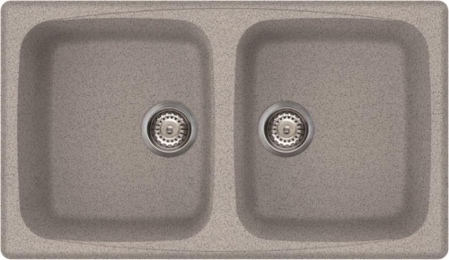 Elleci Master 450 két medencés gránit mosogató, G55 Grigio Pietra LGM45055