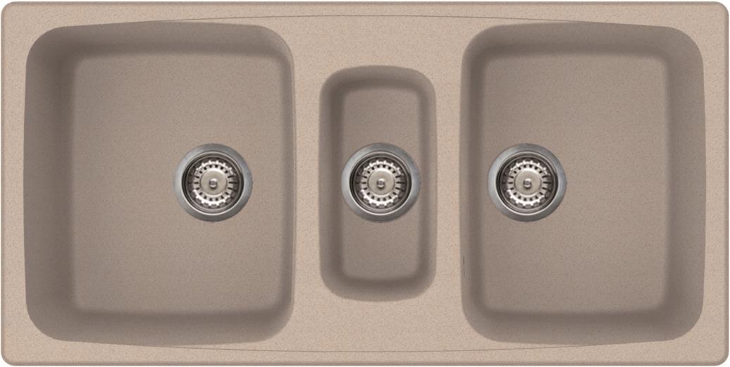 Elleci Master 550 két medence gyümölcsmosóval gránit mosogató, G51 Avena LGM55051