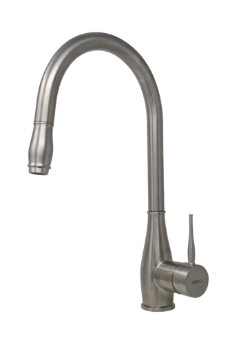 Elleci Neva mosogató csaptelep, inox MIKNEVIN