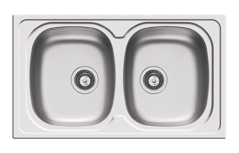 Elleci Osaka 450 inox két medencés rozsdamentes mosogató LIO450SAC