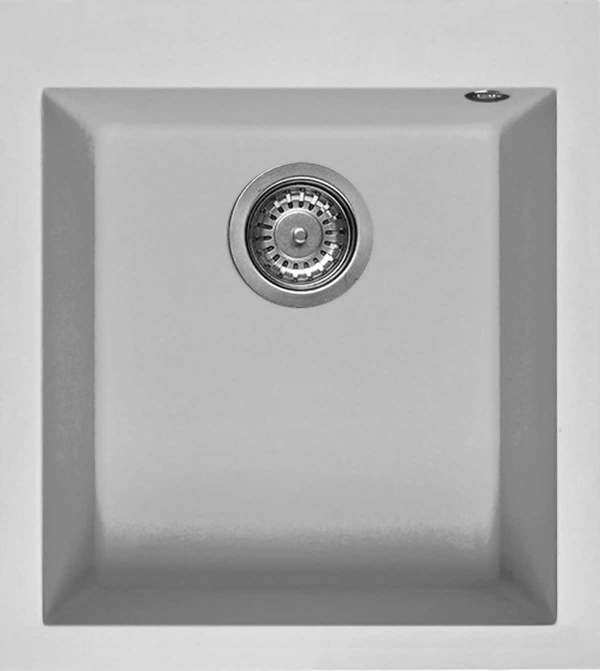 Elleci Quadra 100 egy medencés gránit mosogató, M79 Aluminium LMQ10079