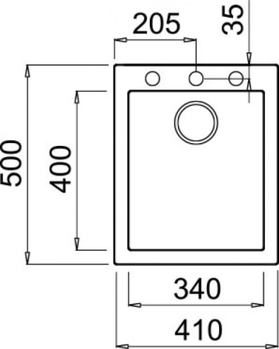 Elleci Quadra 100 egy medencés gránit mosogató, G62 Bianco Antico LGQ10062