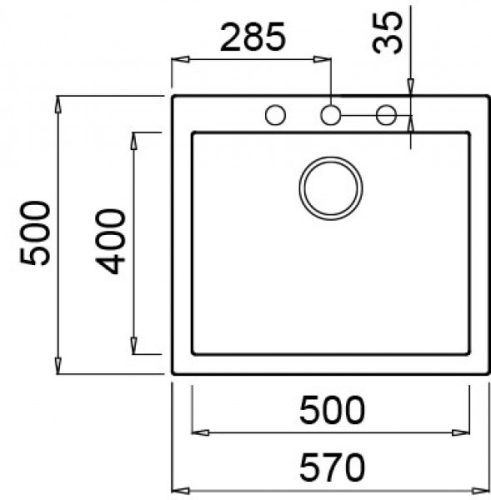 Elleci Quadra 105 egy medencés gránit mosogató M78 Espresso LMQ10578