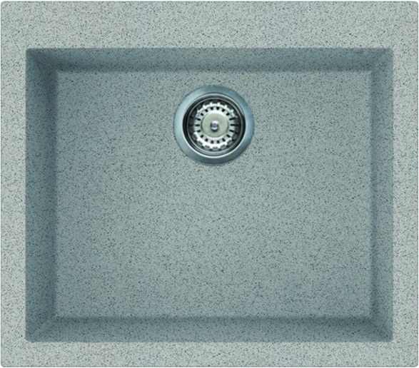 Elleci Quadra 105 egy medencés gránit mosogató G55 Grigio Pietra LGQ10555