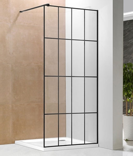 N-Smart FRIDA black Walk-In zuhanyfal 90 cm NWWI-FRB90
