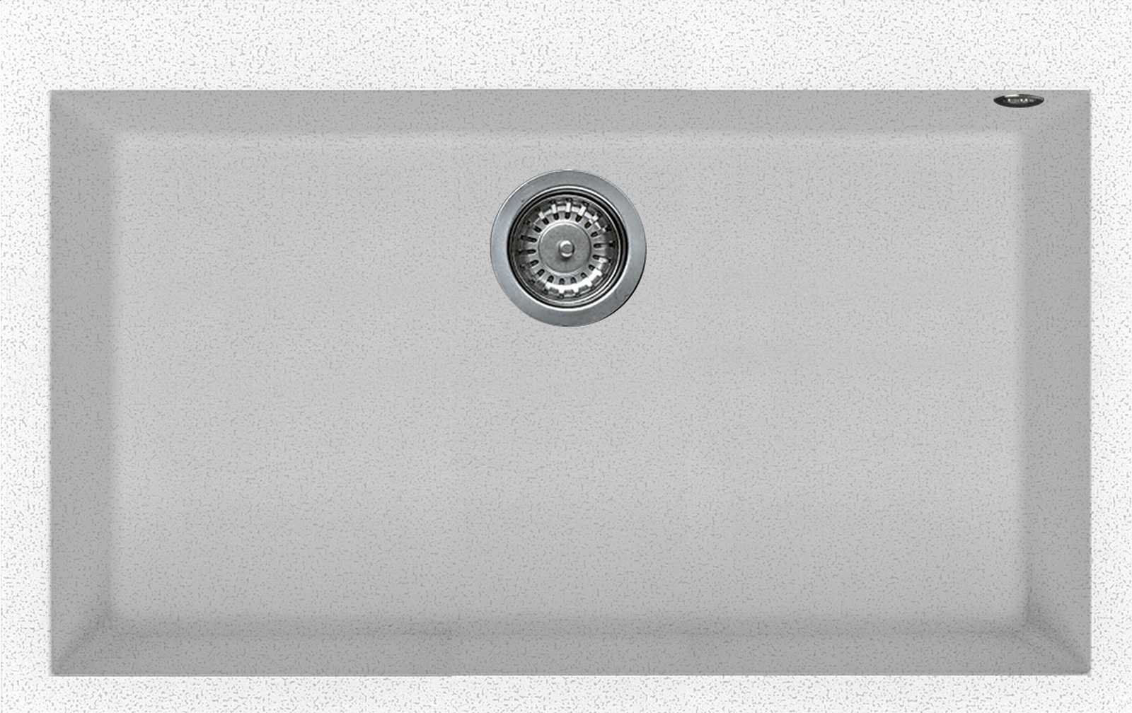 Elleci Quadra 130 egy medencés gránit mosogató G52 Bianco Pietra LGQ13052