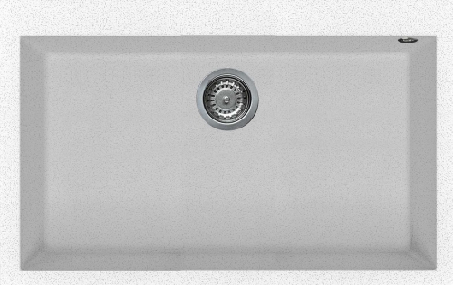 Elleci Quadra 130 egy medencés gránit mosogató G52 Bianco Pietra LGQ13052
