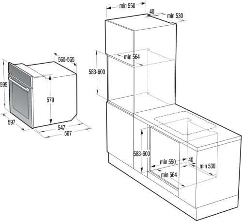Gorenje beépíthető pirolitikus sütő BOP737E20XG (735164)