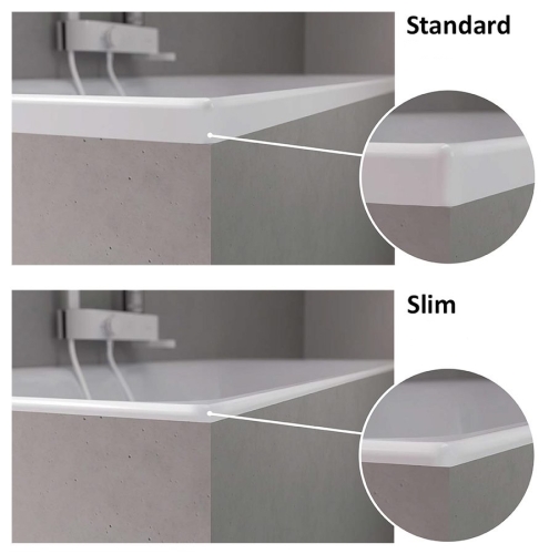 Besco MODERN SLIM 140x70 cm egyenes kád, fehér WAM-140-SL