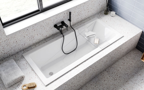 Besco MODERN SLIM 140x70 cm egyenes kád, fehér WAM-140-SL