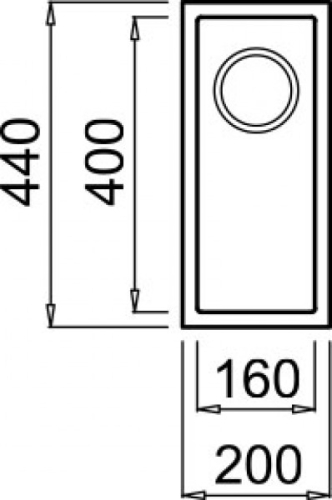 Elleci Quadra 50 munkalap alá szerelhető egy medencés gránit mosogató G59 Antracite LGQ05059BSO