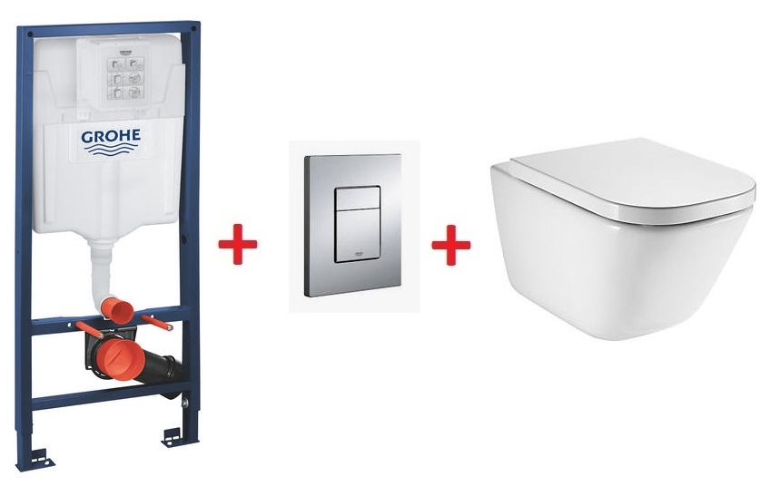 Grohe Rapid SL falsík alatti wc tartály komplett szett SZP-GR94 (38528001, 38732000, Roca-A34647L000, Roca-A801470004)