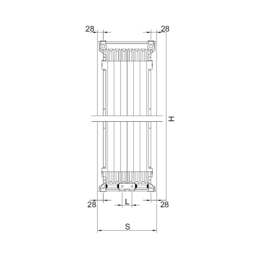 Radeco VENEZIA S 1800 3/22 design fürdőszobai radiátor (2306 W, fehér, 1800x500 mm)
