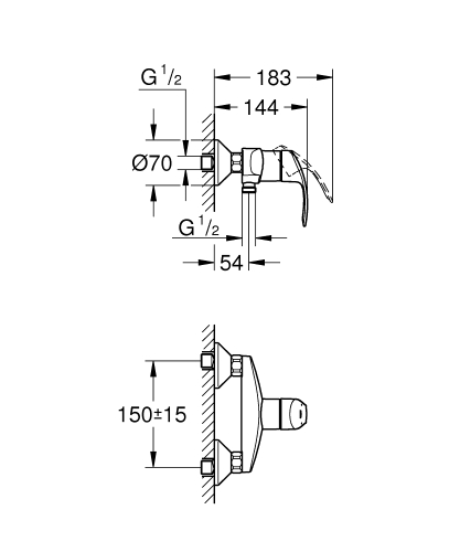 Grohe Eurosmart csaptelep szett SZP-GR6 (33265002, 33555002, 27598001)