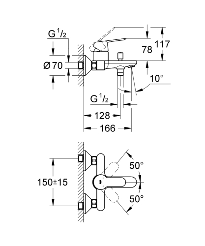 Grohe Bauedge csaptelep szett SZP-GR3 (23356000, 23334000, 27598001)