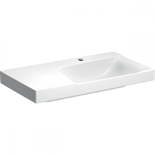 Geberit Xeno 90x48 cm KeraTect mosdó bal oldali pakolófelülettel, fehér 500.535.01.1