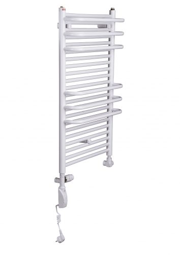 Radeco ARIA A2-400/2 design törölközőszárítós csőradiátor (525 W, fehér, 680x435 mm)