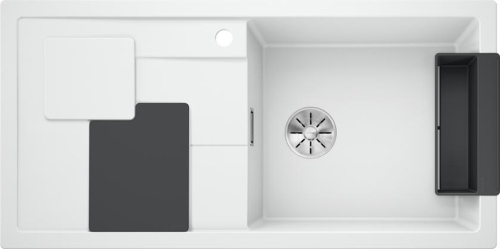 BLANCO SITY XL 6S Silgranit mosogató lávaszürke tartozékokkal, fehér 525051