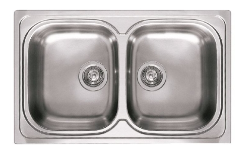 Elleci Sky 350 inox 2 medencés rozsdamentes mosogató LIK350SAC