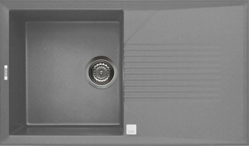 Elleci Tekno 400 egy medence csepegtetővel gránit mosogató, G48 Cemento LGT40048