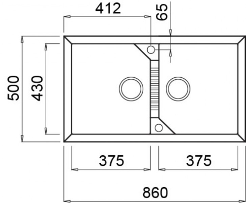 Elleci Tekno 450 két medencés gránit mosogató, M79 Aluminum LMT45079